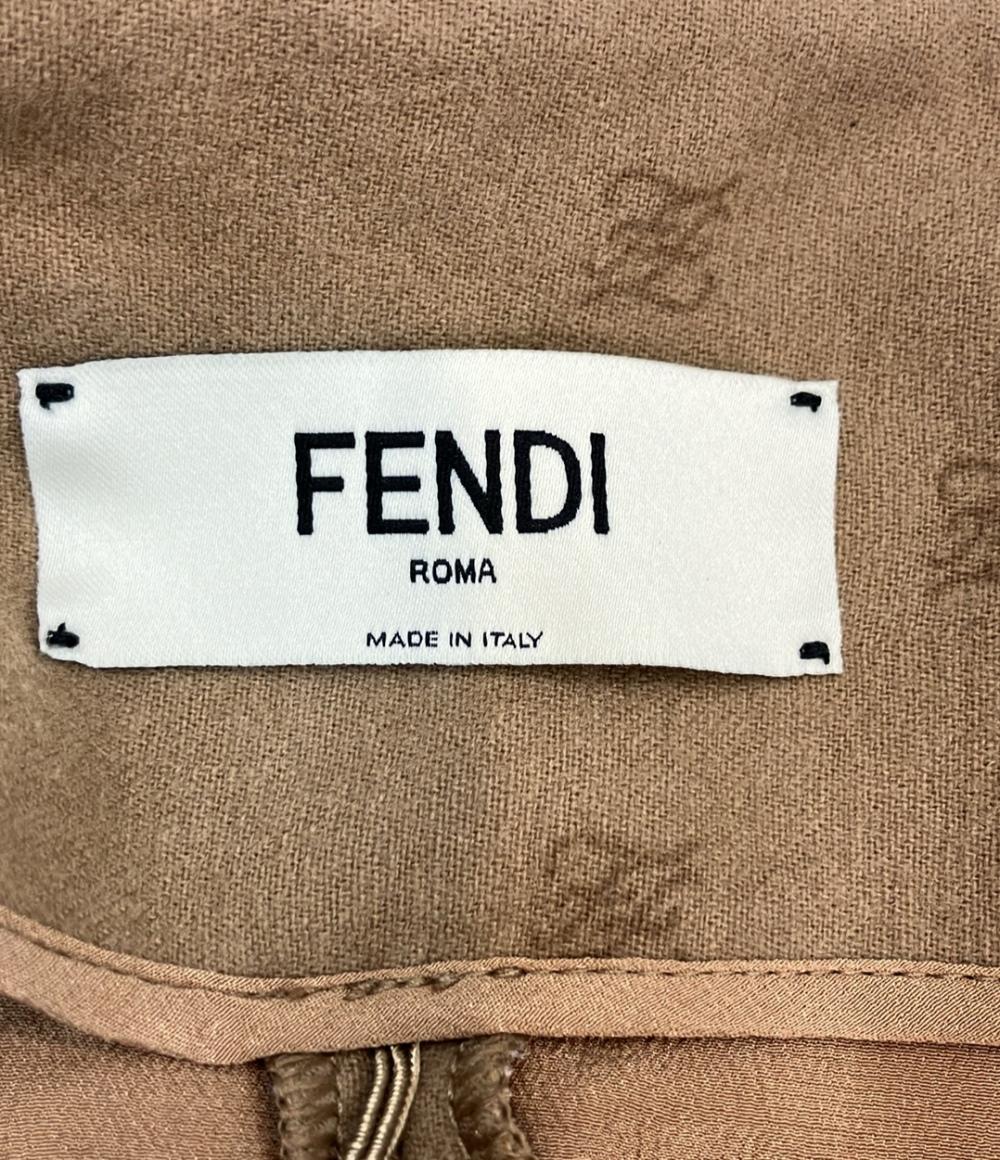 極美品 フェンディ カリグラフィー ウール カシミヤ ショートパンツ 40 FENDI ショートパンツ FFカリグラフィー ウールカシミヤ FR6336 AHL4