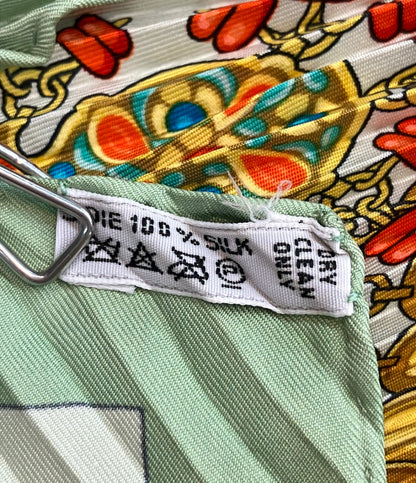 HERMES プリーツスカーフ カレ90 シルク100% KOSMIMA レディース エルメス