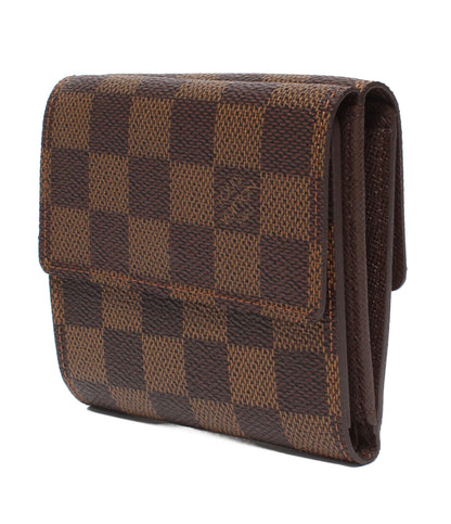 美品 LOUIS VUITTON 二つ折り財布 ｗホック ポルトフォイユ エリーズ ダミエ エヌベ N61654 レディース メンズ ルイ・ヴィトン