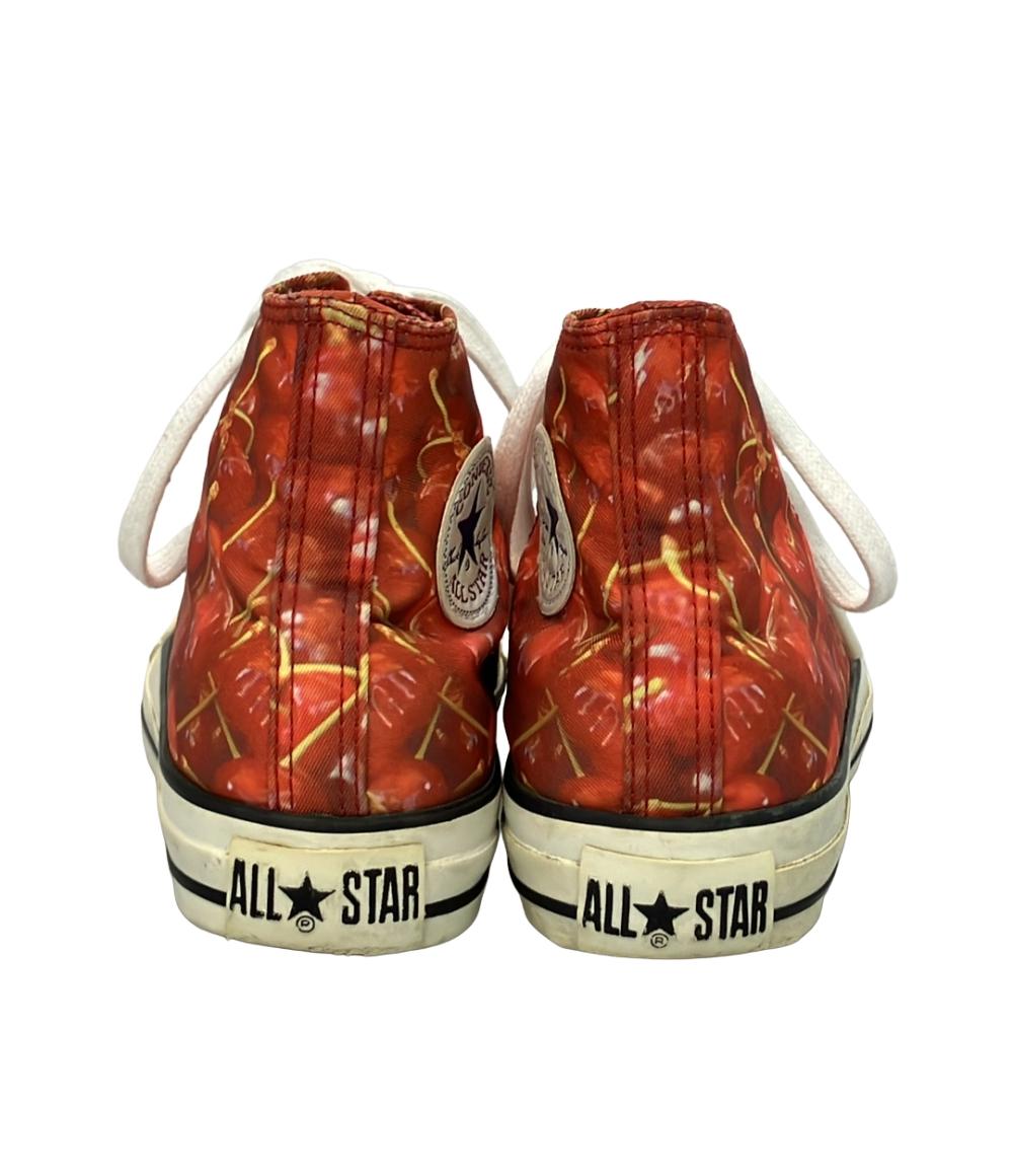 バーバリー 4076236 チェック柄 赤 ハイカットスニーカー サイズ42 CONVERSE ハイカットスニーカー チェリー オールスター フルーツ HI