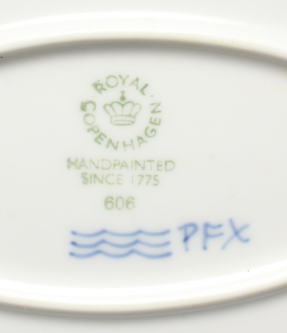 美品 Royal Copenhagen オーバルディッシュ 皿 27cm ブルーパルメッテ ロイヤルコペンハーゲン