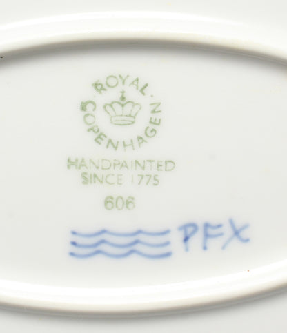 美品 Royal Copenhagen オーバルディッシュ 皿 27cm ブルーパルメッテ ロイヤルコペンハーゲン