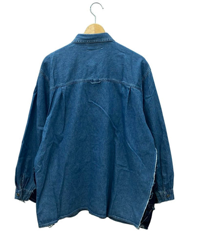 ディスカバード 長袖デニムシャツ ワンピース 花柄 ビジュー レディース SIZE F (M) DISCOVERED