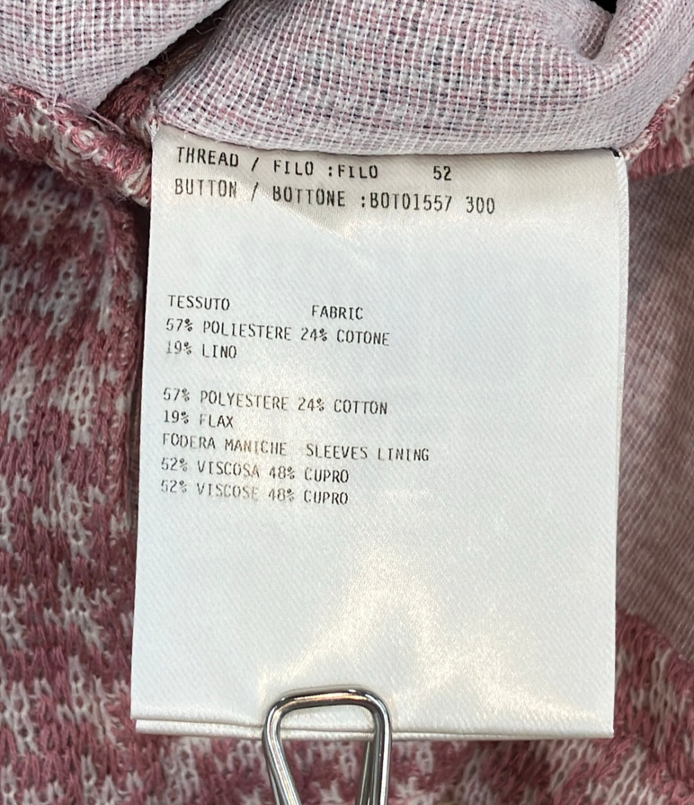 美品 LARDINI 千鳥格子柄 テーラード ジャケット メンズ SIZE 48 (L) ラルディーニ