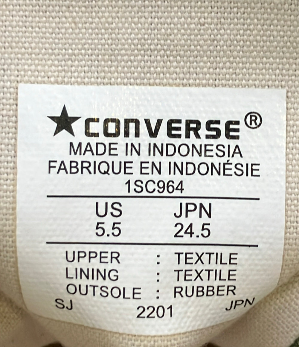 美品 CONVERSE ハイカットスニーカー オールスター ミリタリージップ HI 1SC964 レディース SIZE 24.5 コンバース