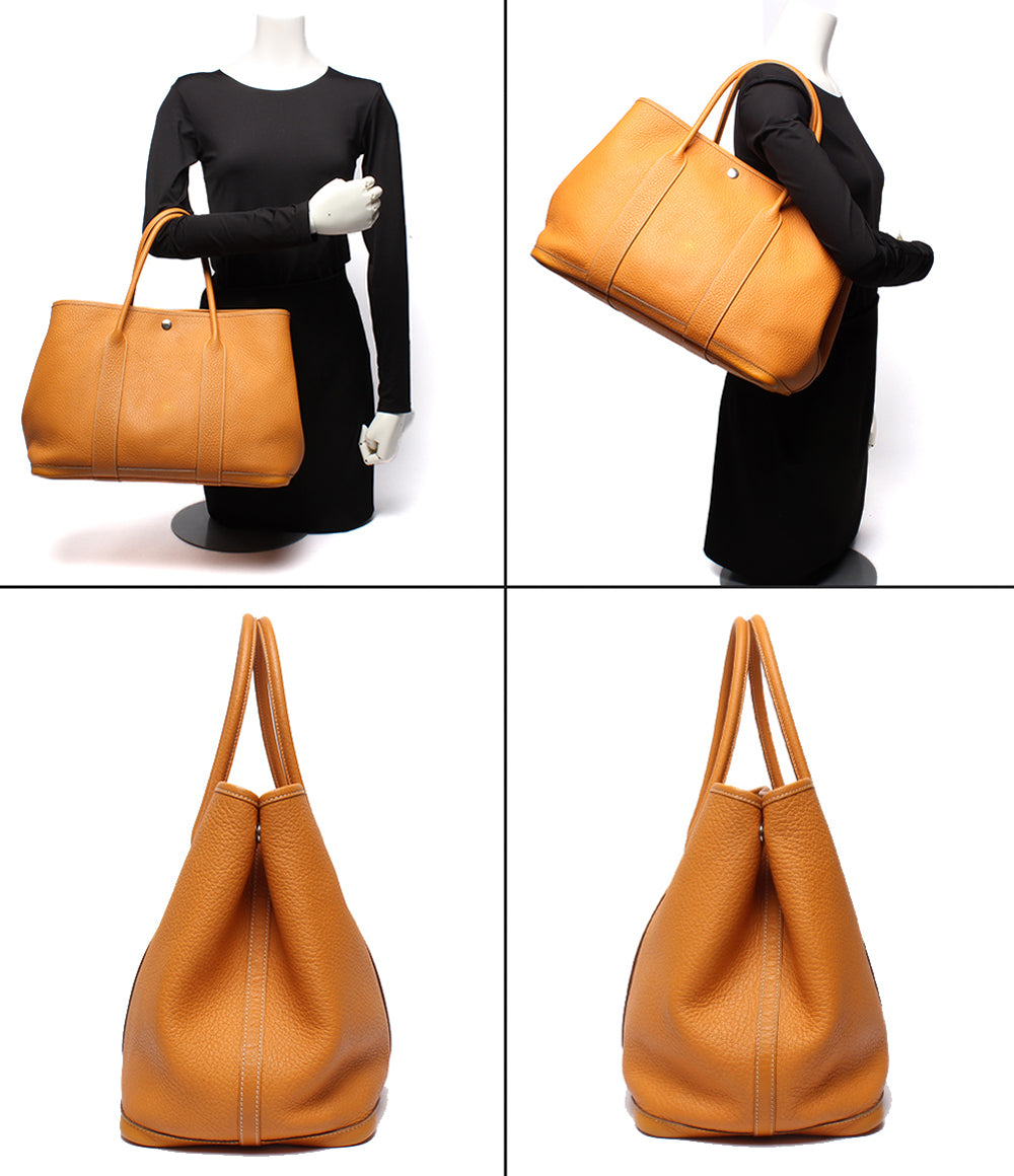 HERMES トートバッグ ハンドバッグ □P刻印 シルバー金具 ガーデン