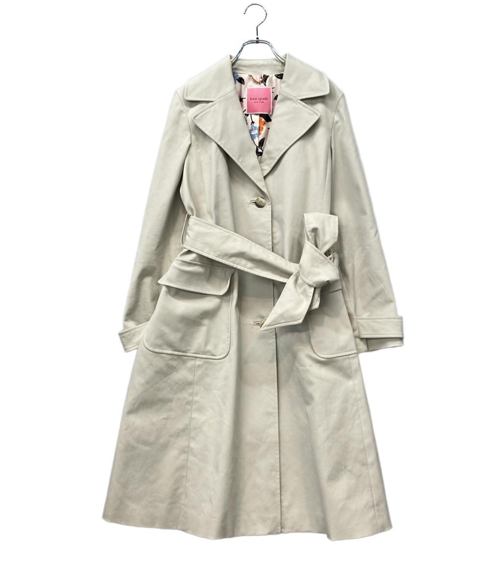 Kate Spade トレンチコート リュクス 裏地フローラルプリント ベルト K7409 レディース SIZE S ケイトスペード
