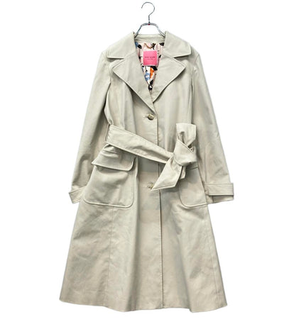 Kate Spade トレンチコート リュクス 裏地フローラルプリント ベルト K7409 レディース SIZE S ケイトスペード
