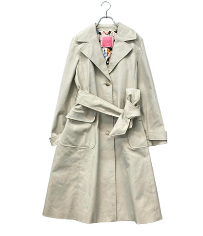 Kate Spade トレンチコート リュクス 裏地フローラルプリント ベルト K7409 レディース SIZE S ケイトスペード