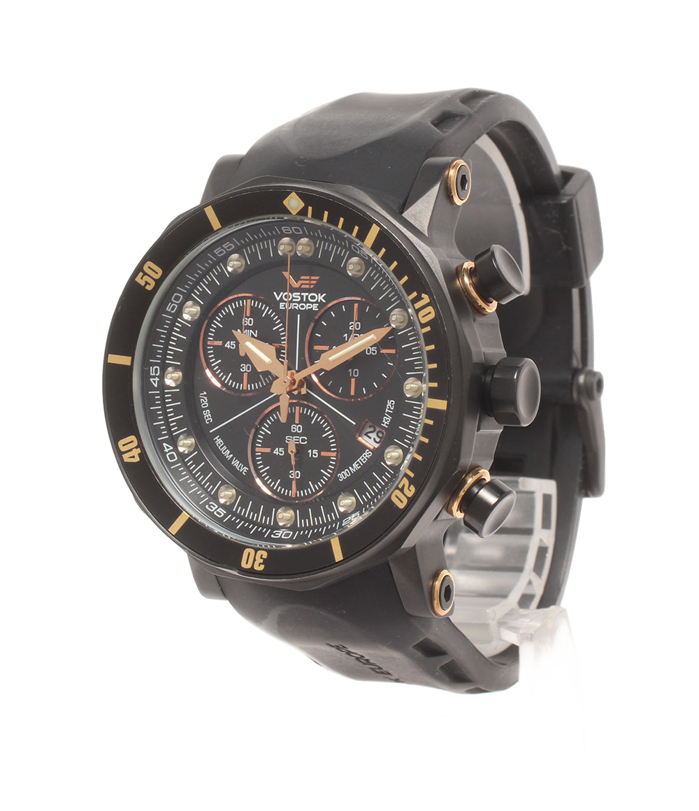 VOSTOK EUROPE 腕時計 クオーツ ブラック メンズ ボストーク ヨーロッパ