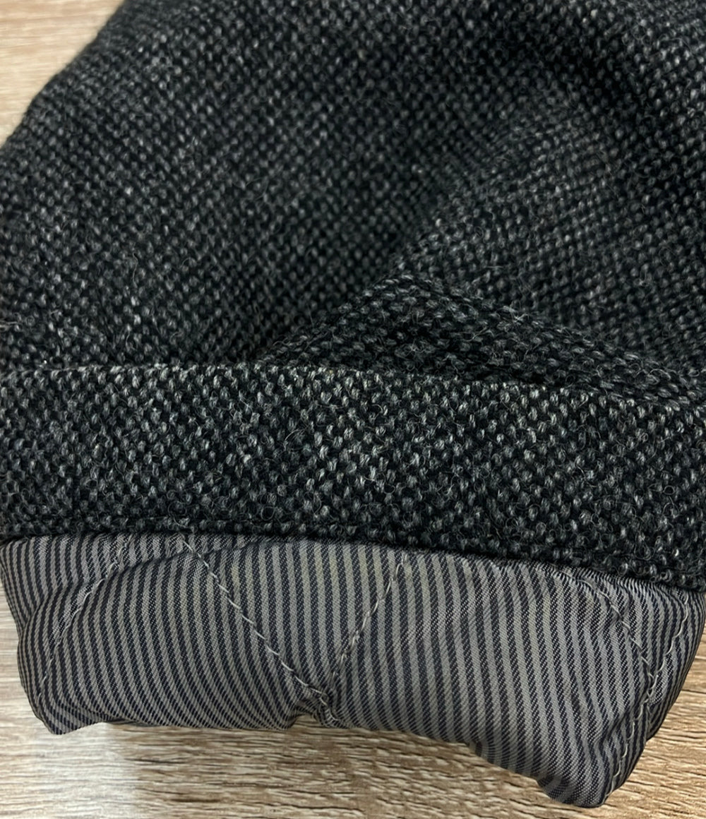 BURBERRY BLACK LABEL チェスターコート 内地キルティング グレー D1B03-205-08 メンズ SIZE M バーバリーブラックレーベル
