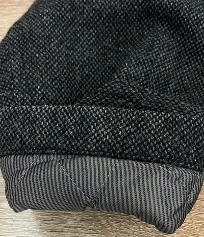 BURBERRY BLACK LABEL チェスターコート 内地キルティング グレー D1B03-205-08 メンズ SIZE M バーバリーブラックレーベル