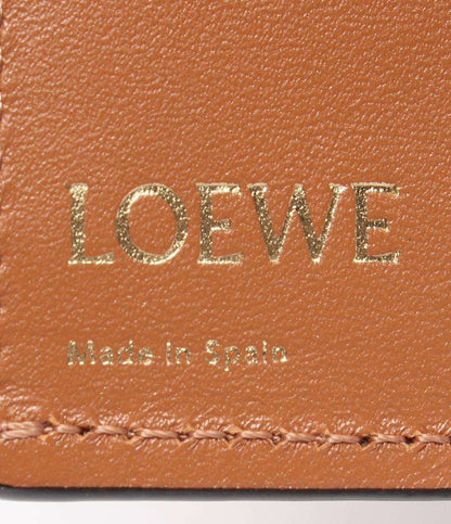美品 LOEWE 三つ折り財布 アナグラム リピート バーティカル ウォレット レディース ロエベ