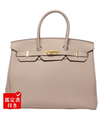 HERMES ハンドバッグ T刻印 ゴールド金具 トゴ 内縫い バーキン35 レディース エルメス