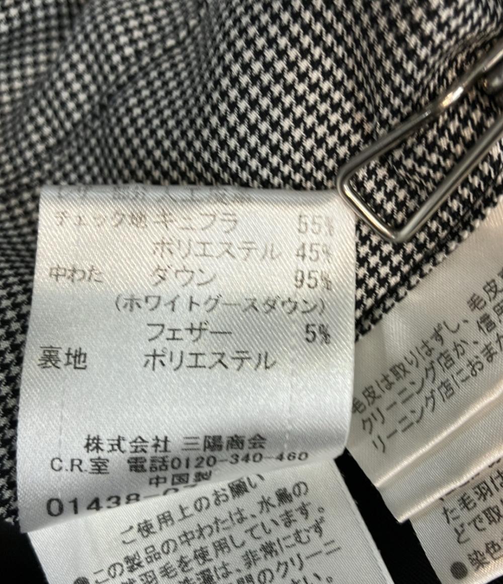 BURBERRY BLACK LABEL ダウンジャケット 千鳥格子 2WAY ジップ スナップボタン BMP26-325-06 メンズ SIZE S バーバリーブラックレーベル