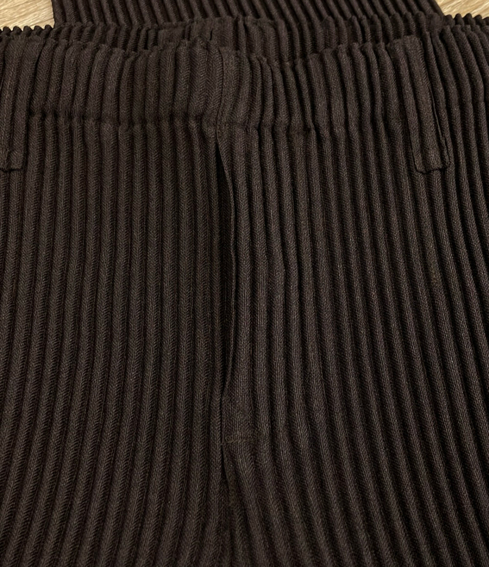 美品 ISSEY MIYAKE HOMME PLISSE ストレートパンツ メンズ SIZE 2 イッセイ ミヤケ オム プリッセ