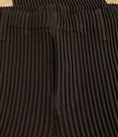 美品 ISSEY MIYAKE HOMME PLISSE ストレートパンツ メンズ SIZE 2 イッセイ ミヤケ オム プリッセ
