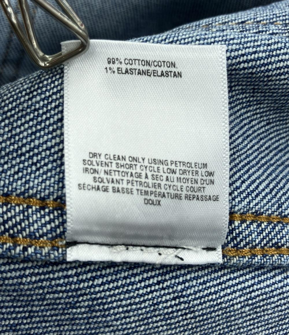美品 オスカーデラレンタ デニムスカート フラワーボタン レディース SIZE 14 (XL) Oscar de la Renta