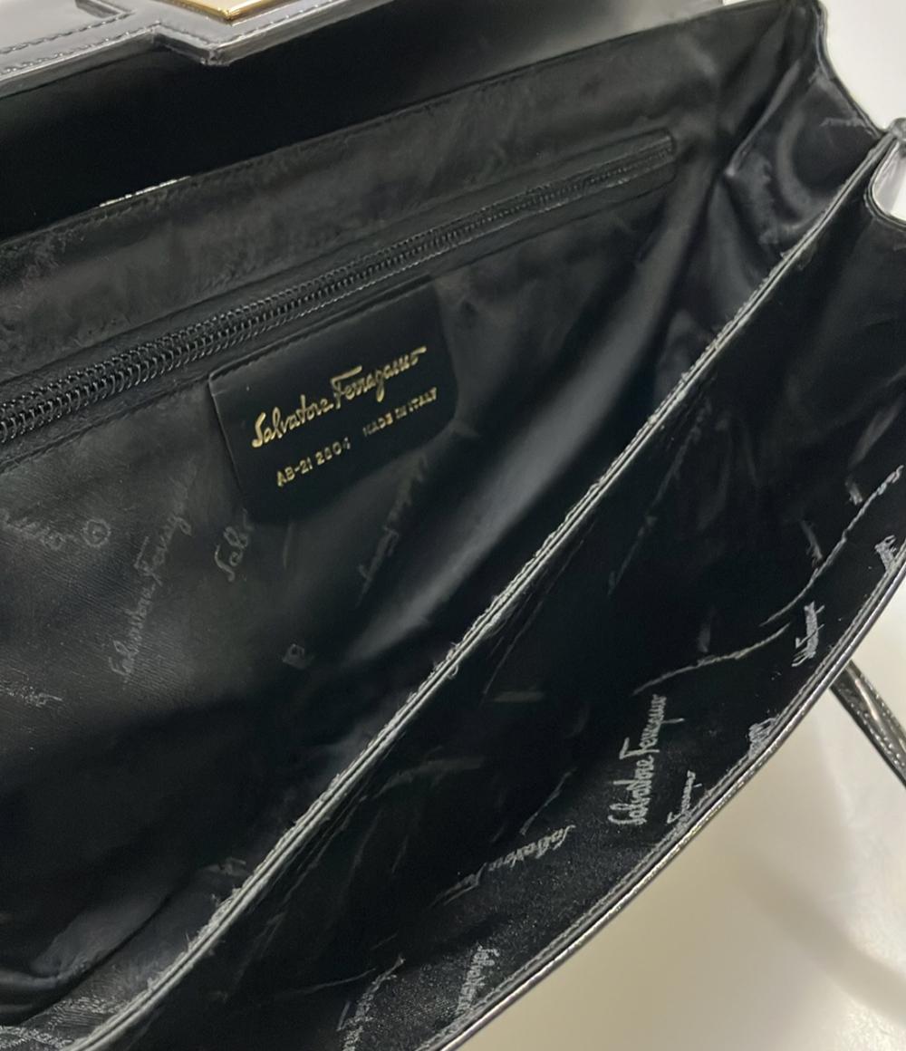 Salvatore Ferragamo ショルダーバッグ 肩掛け エナメル ガンチーニ AB 21 2804 レディース サルヴァトーレフェラガモ