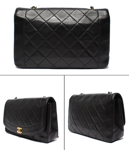 CHANEL チェーンショルダーバッグ ゴールド金具 マトラッセ 2番台 シングルチェーン シングルフラップ ダイアナ25 A01165 レディース シャネル