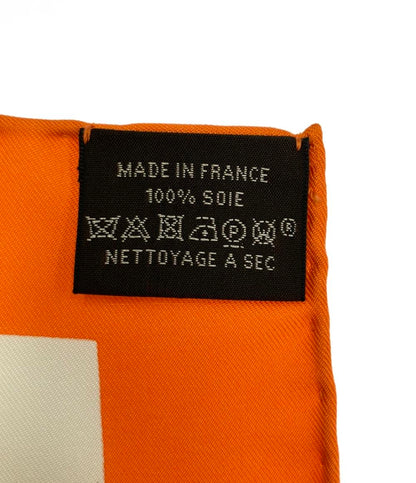 美品 HERMES スカーフ カレ90 シルク100% LANTERNS BALLONS COCARDES レディース エルメス