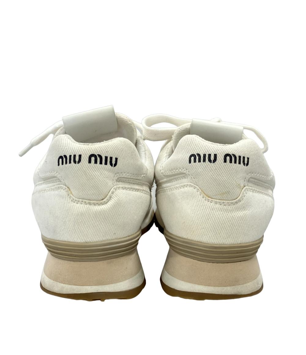 Miu Miu ローカットスニーカー 5E042E レディース SIZE 38.5 ミュウ ミュウ