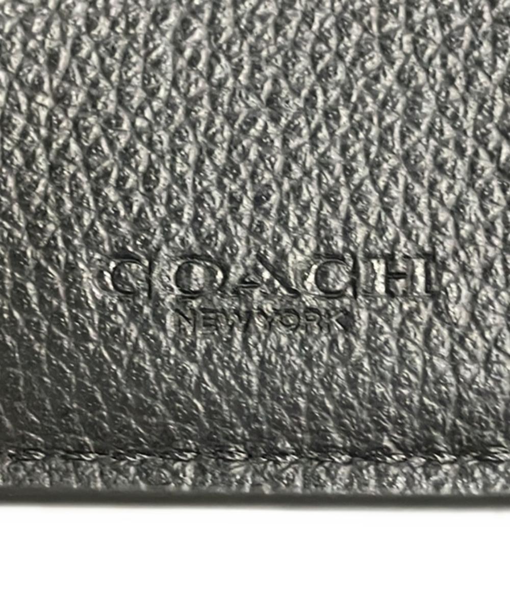 美品 COACH 二つ折り財布 レザー CR378 メンズ コーチ