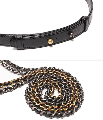 美品 CHANEL ショルダーバッグ 肩掛け ガブリエル ドゥ シャネル ダブルチェーン シルバー金具 ゴールド金具 ホーボーバッグ 30番台 レディース