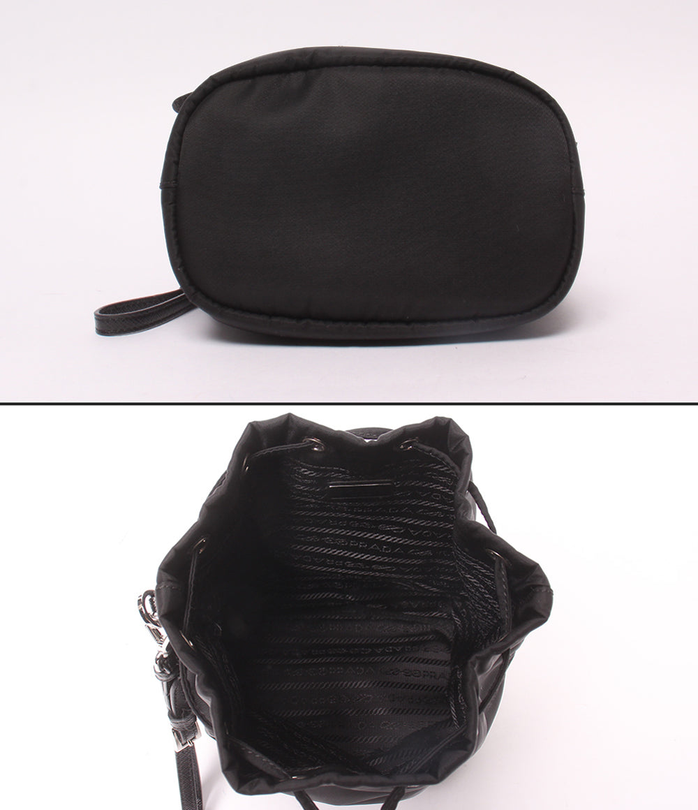 美品 PRADA ハンドバッグ ポーチ 巾着 Re-Nylon 1NE369 メンズ レディース プラダ
