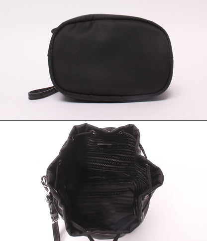 美品 PRADA ハンドバッグ ポーチ 巾着 Re-Nylon 1NE369 メンズ レディース プラダ