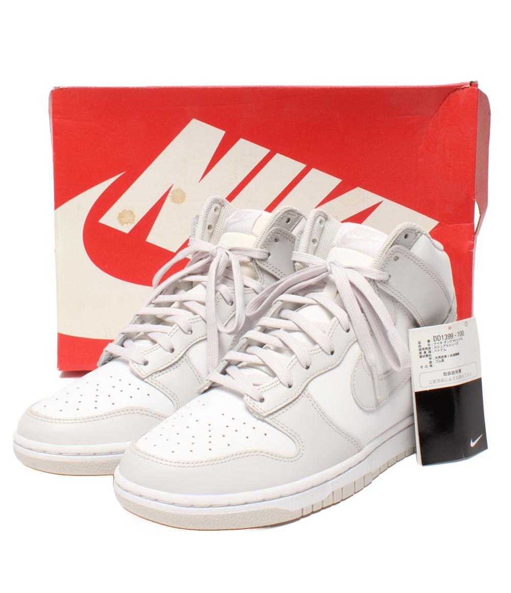 美品 NIKE ハイカットスニーカー ヴァストグレー ダンク ハイ レトロ DD1399-100 メンズ SIZE 27.0 (L) ナイキ