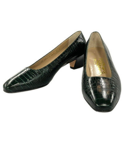 訳あり サルヴァトーレフェラガモ スクエアトゥパンプス レディース SIZE 7 (L) Salvatore Ferragamo