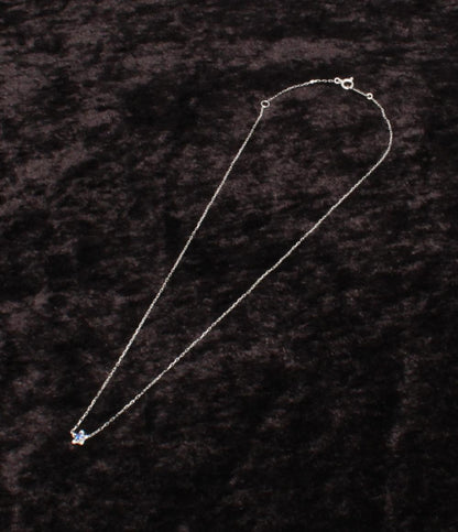 美品 ヨンドシー ネックレス K10 サファイア フラワーモチーフ レディース 4℃