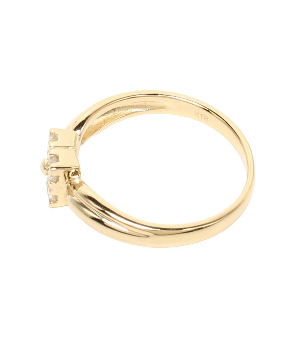 美品 リング 指輪 K18 ダイヤ0.34ct レディース SIZE 13号