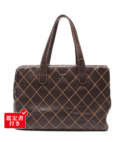 CHANEL トートバッグ ショルダーバッグ 肩掛け ゴールド金具 6番台 ワイルドステッチ レディース シャネル
