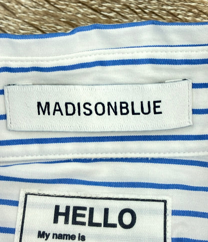 美品 MADISONBLUE 半袖シャツRELAXED FIT SH P.STRIPE MB231-5020 レディース SIZE 00 (XS) マディソンブルー