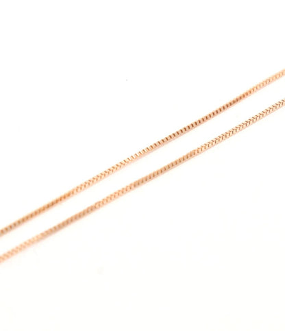 美品 ネックレス K10 ピンクサファイヤ ダイヤ ハートモチーフ フラワーモチーフ レディース