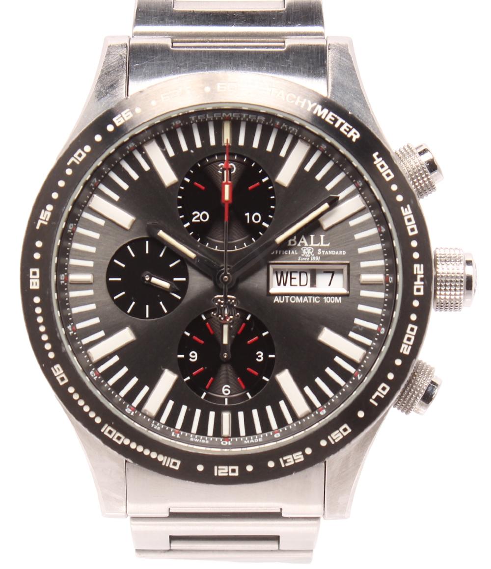 BALL WATCH 腕時計 クロノグラフ デイデイト ストークマン ストームチェイサーII 自動巻き グレー CM2092C-S1J-GY メンズ ボール
