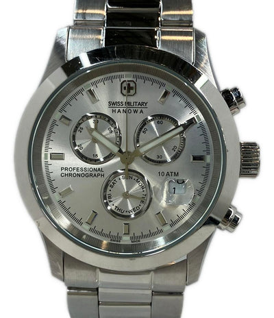 SWISS MILITARY 腕時計 クオーツ シルバー 6-5115 メンズ スイスミリタリー