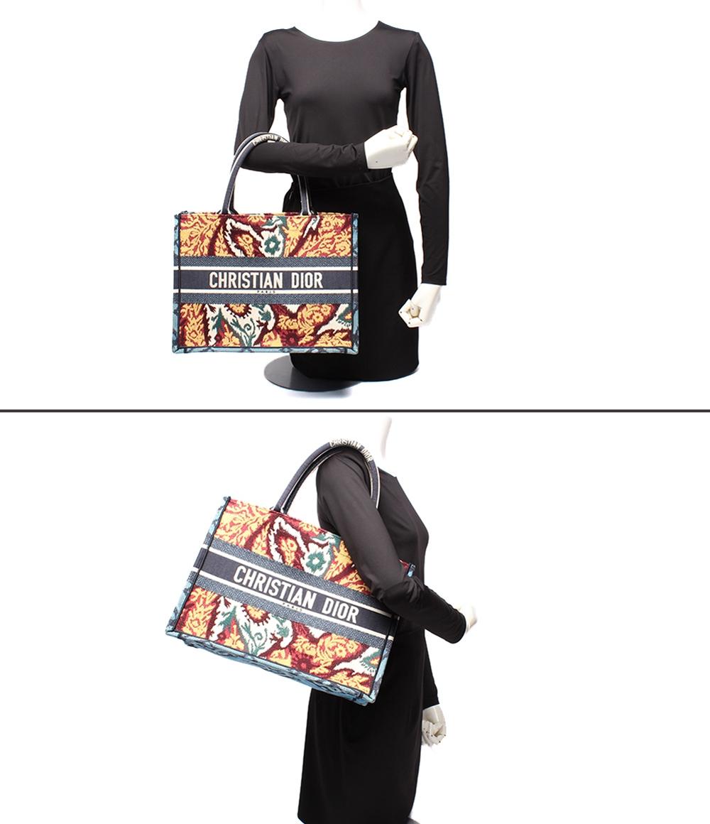 クリスチャンディオール ハンドバッグ トートバッグ エンブロイダリー ペイズリー ミディアム Book Tote レディース Christian Dior