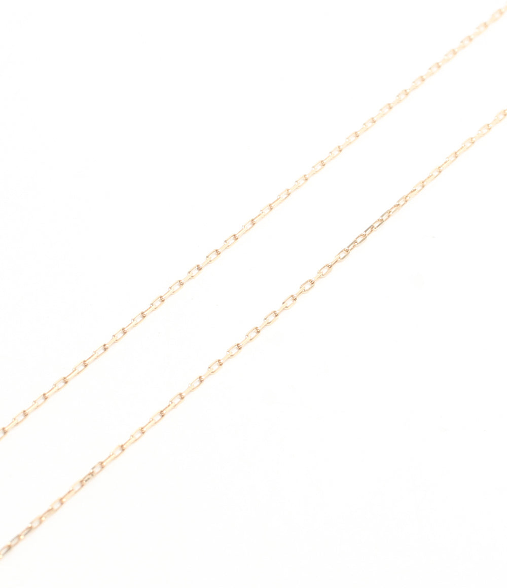 美品 4℃ ネックレス K10 アクアマリン ダイヤ レディース ヨンドシー