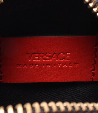 美品 ヴェルサーチ サークルポーチ ラ グレカ レディース VERSACE