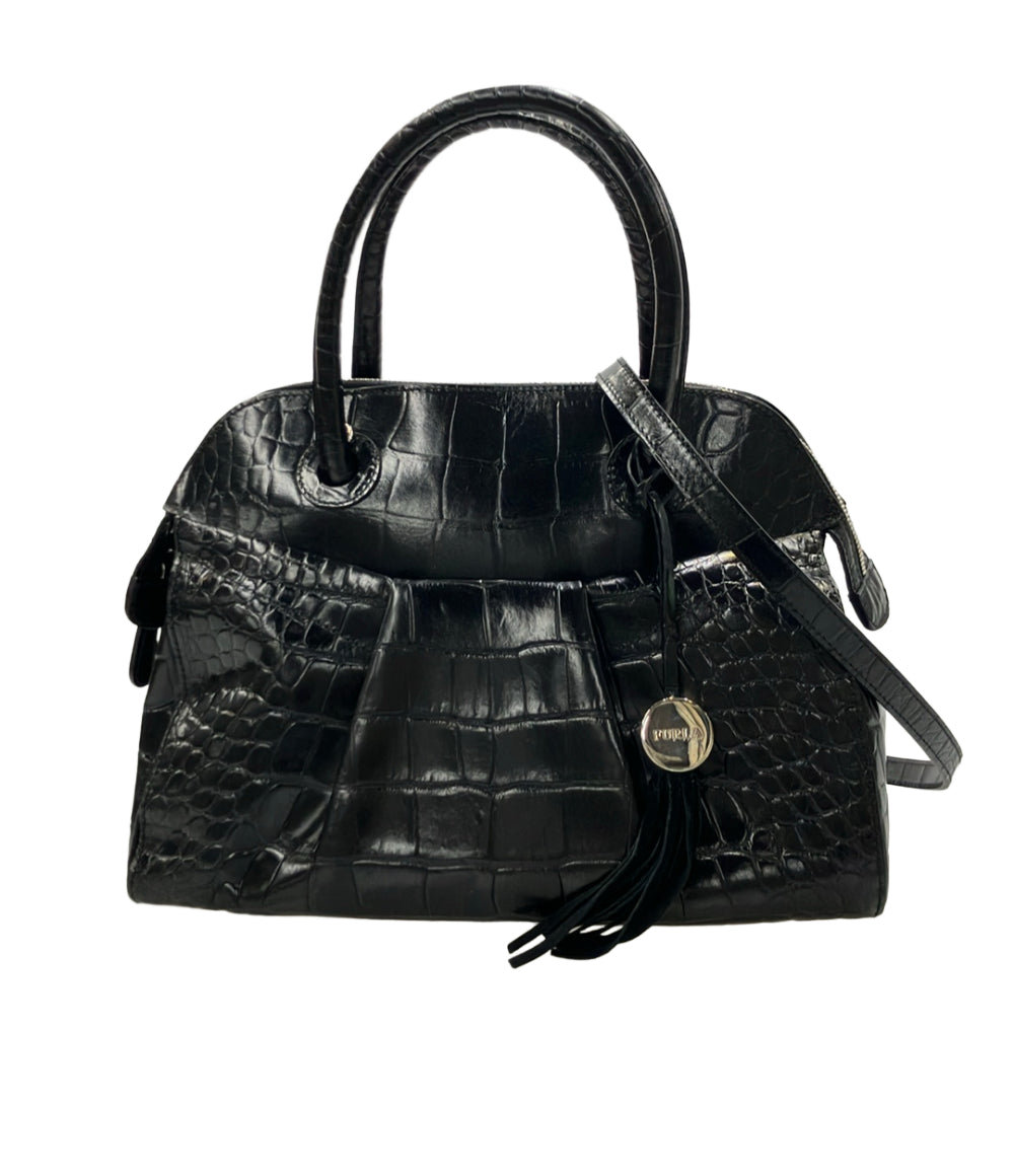 美品 FURLA 2WAY ハンドバッグ ショルダーバッグ 斜め掛け レディース フルラ