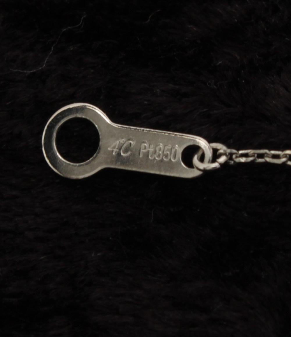 美品 ヨンドシー ネックレス Pt850 クロスモチーフ レディース 4℃