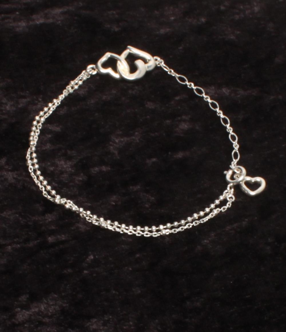 4℃ ブレスレット SV ハートモチーフ ボールチェーン レディース ヨンドシー