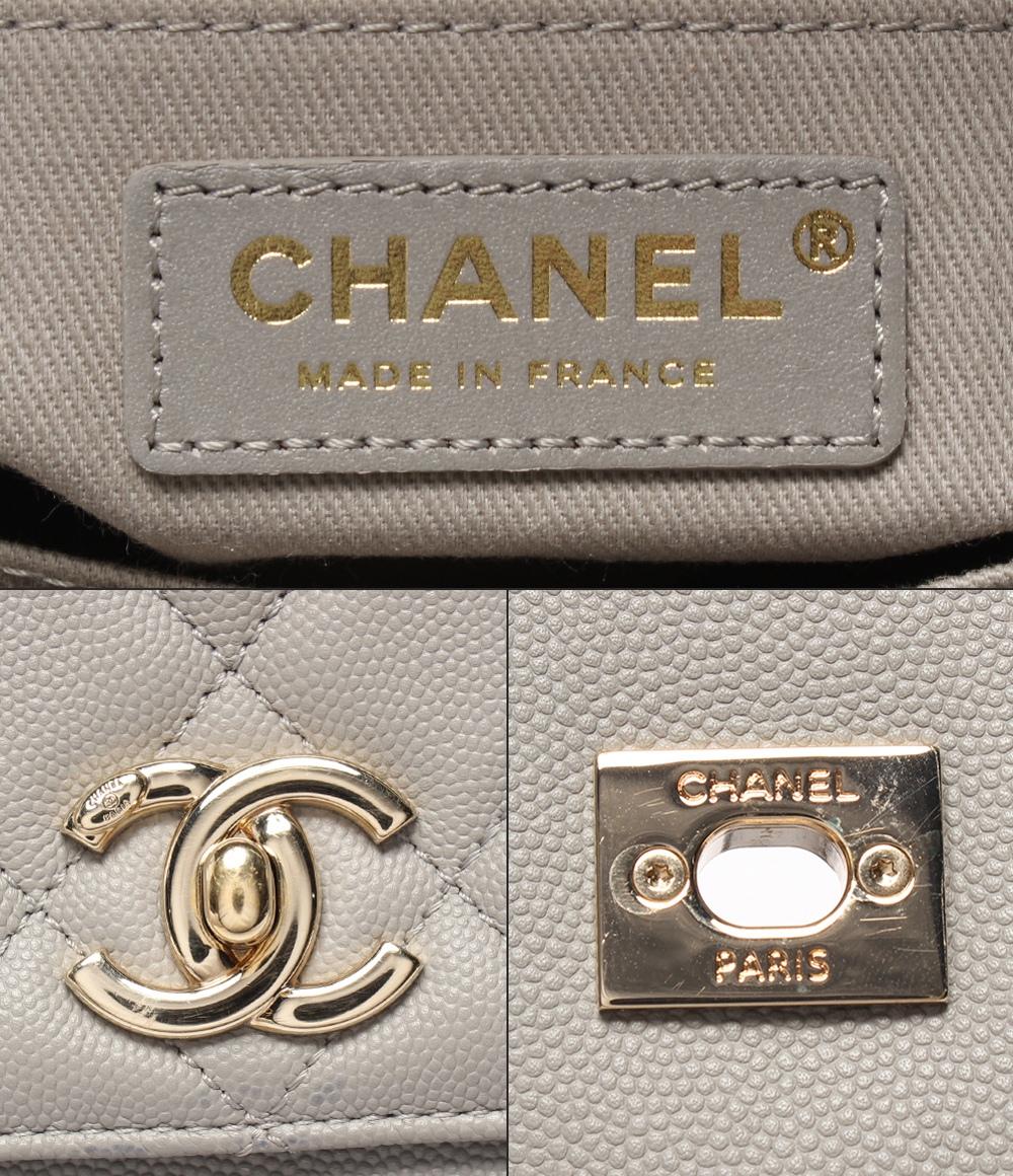 CHANEL チェーンショルダーバッグ 肩掛け 斜め掛け ゴールド金具 マトラッセ キャビアスキン ビジネスアフィニティー シャネル