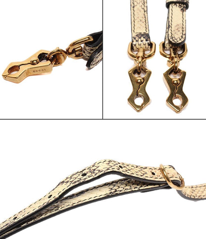 GUCCI 2wayショルダーバッグ ハンドバッグ 斜め掛け パイソン柄 1947 バンブー 686858 486628 レディース グッチ