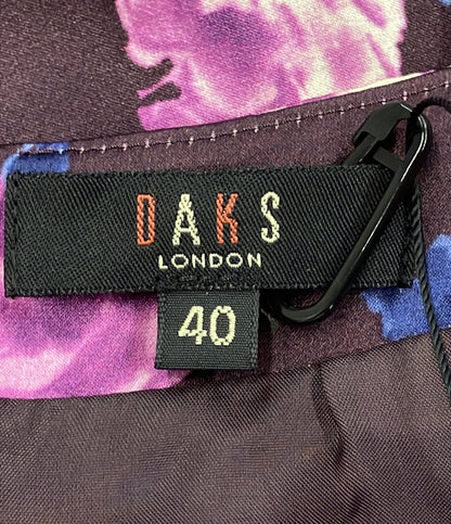 美品 ダックス 半袖ワンピース 花柄 シルク100% レディース SIZE 40 (M) DAKS