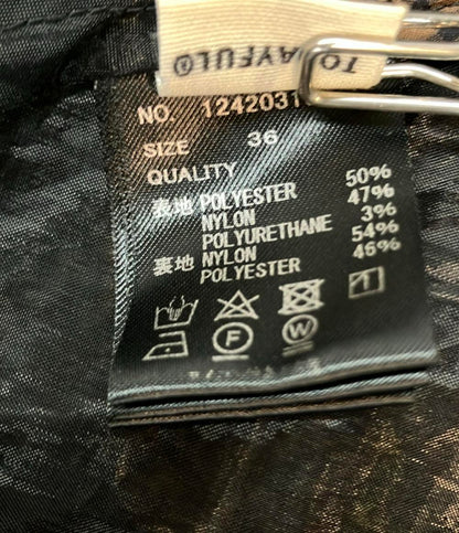 TODAYFUL ノースリーブワンピース チェック柄 キャミソールドレス 裏地チュール 裾カットオフ Washer Camisolr Dress 12420310 レディース SIZE 36