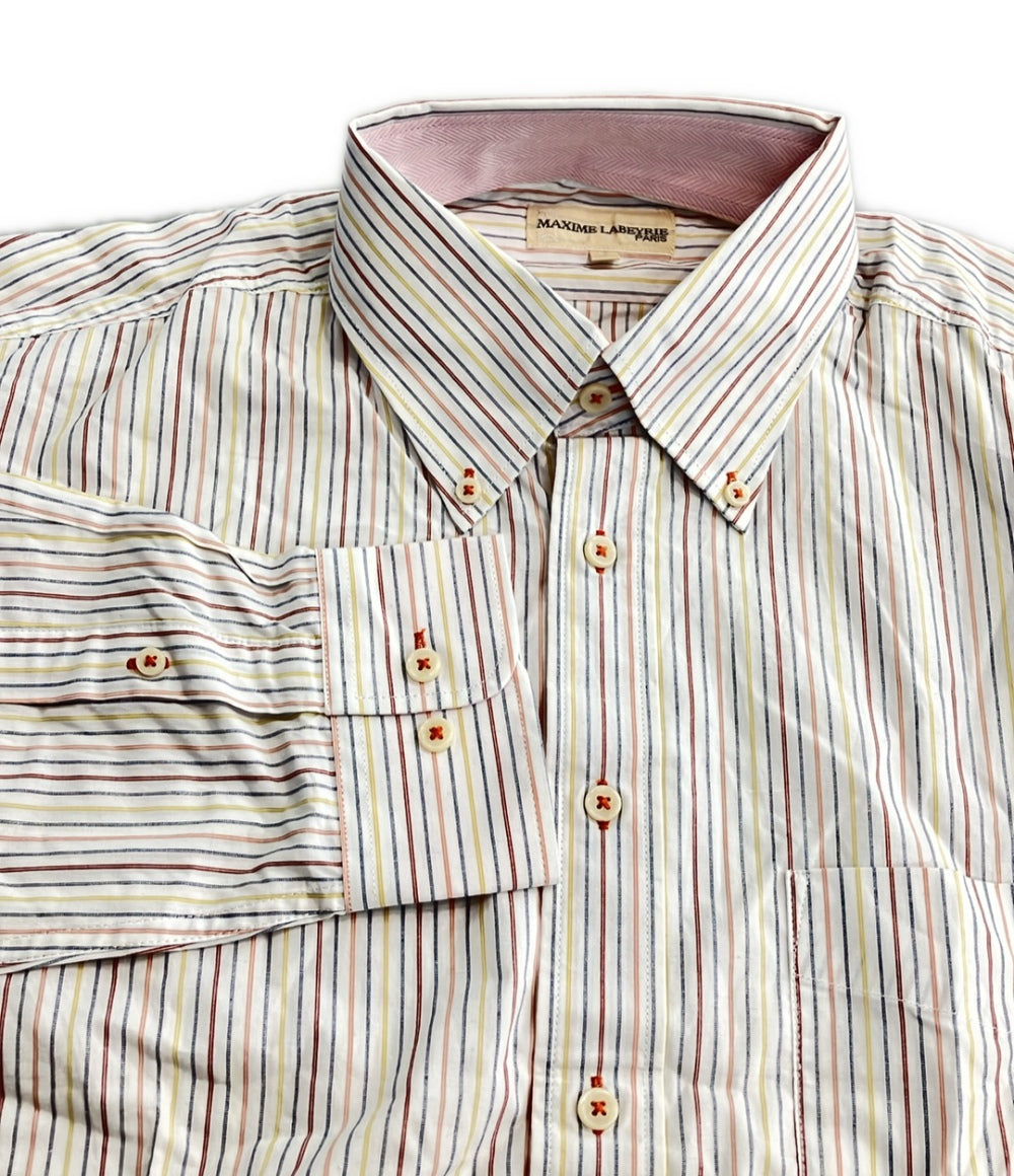 マキシムラベリー 長袖シャツ ストライプ柄 メンズ SIZE LL MAXIME 